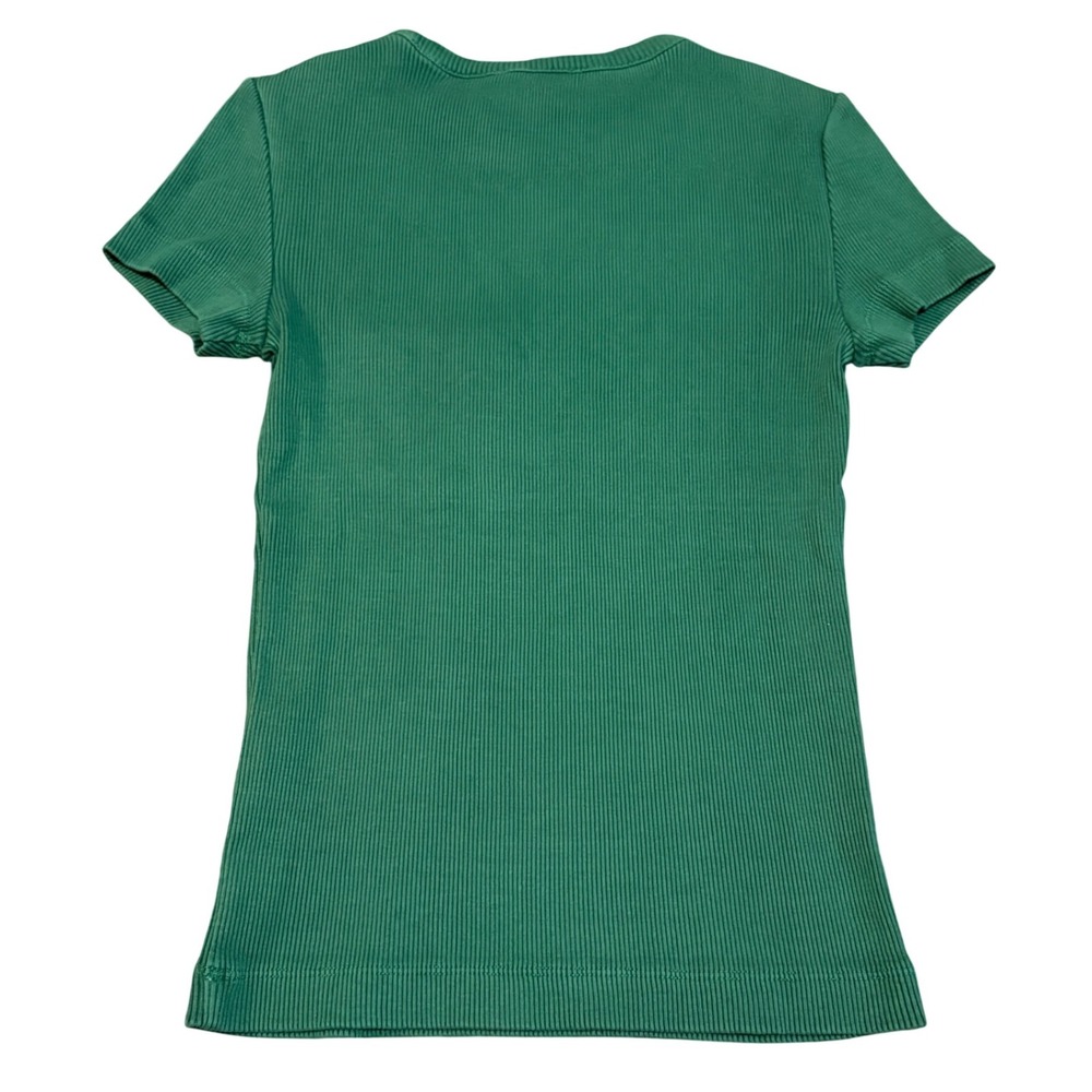 Madewell Garment Dyed Ribbed Crewneck Pocket Tee Green Size XS NWT‎ (NU846) - Picture 3 of 6